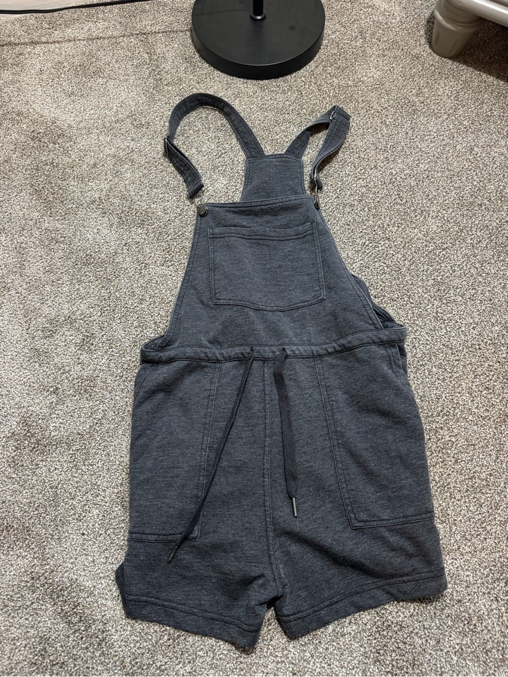 Women’s Charcoal Pull-On Overall Shorts - Comfortable Everyday Wear